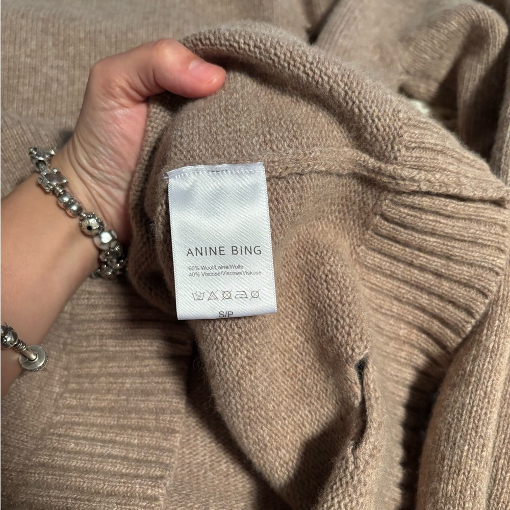 Anine Bing Distressed Brown Sweater Size Small - Picture 6 of 9